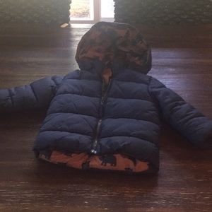 Navy puffer jacket 12-18 months